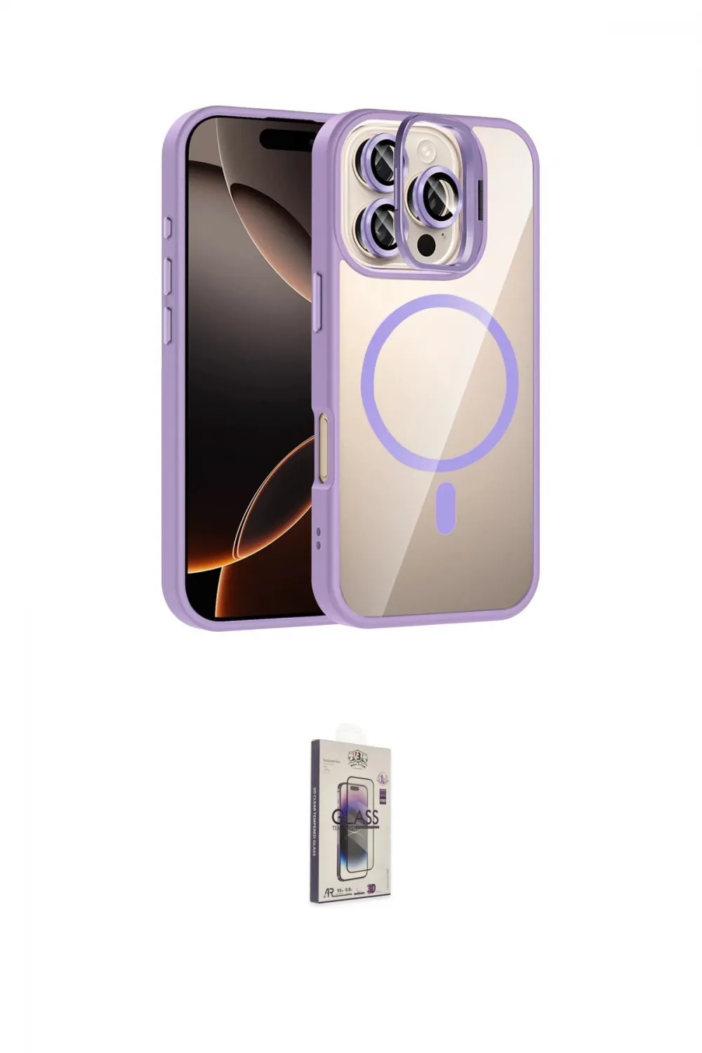 ieg™ iPhone 16 Pro Max Kılıf Yadigar Asil Koleksiyonu - Siyah Bilvis 3D Cam Ekran Koruyucu