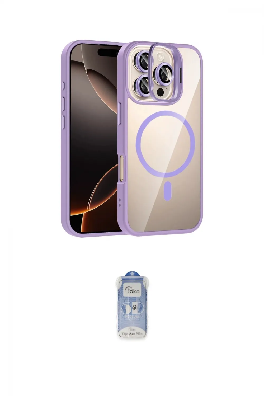 ieg™ iPhone 16 Pro Max Kılıf Yadigar Asil Koleksiyonu - Siyah Joko Magic 5D Cam