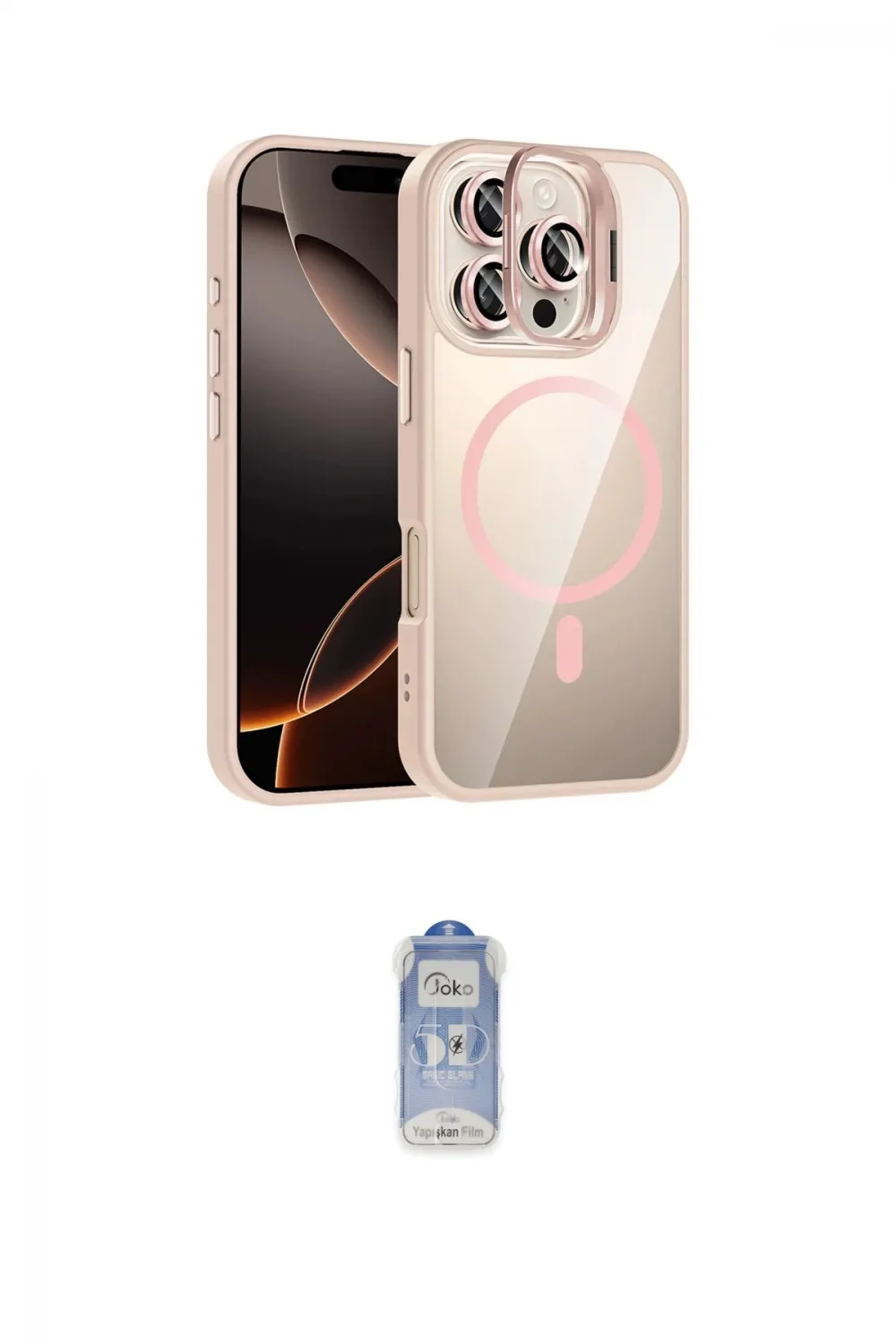 ieg™ iPhone 16 Pro Max Kılıf Yadigar Asil Koleksiyonu - Siyah Joko Magic 5D Cam