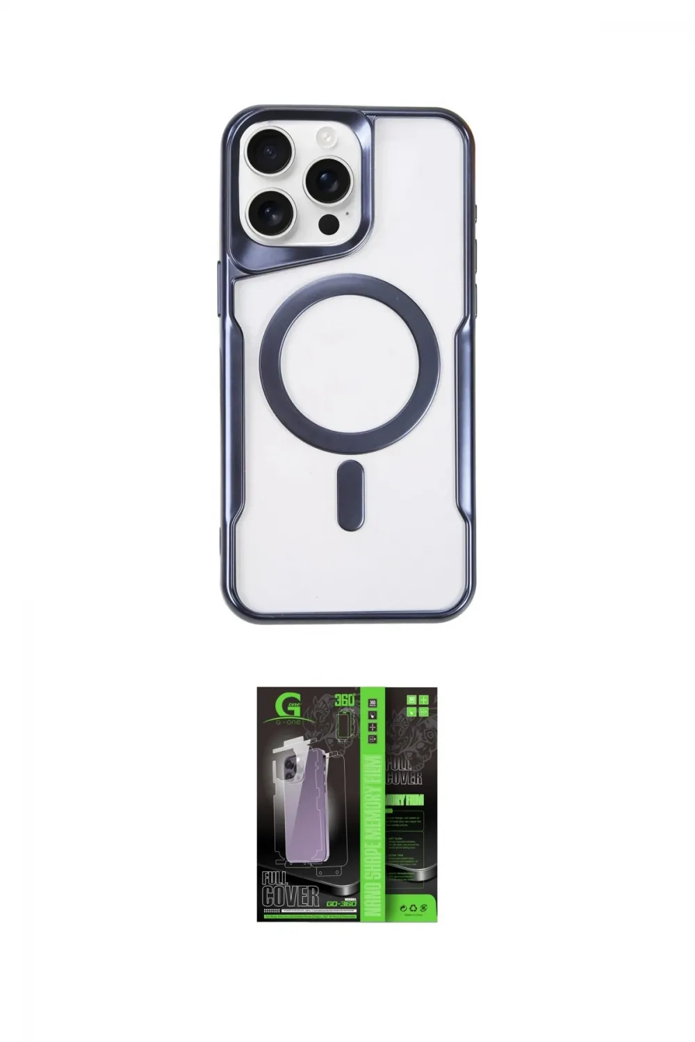ieg™ iPhone 16 Pro Max Kılıf Yadigar Klasik Özel Seri - Şeffaf 360 Full Body Arka Koruyucu