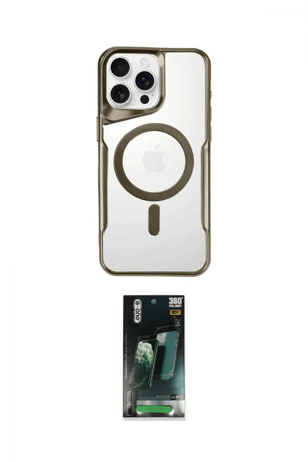 ieg™ iPhone 16 Pro Max Kılıf Yadigar Klasik Özel Seri - Siyah 360 Mat Full Body Arka Koruyucu