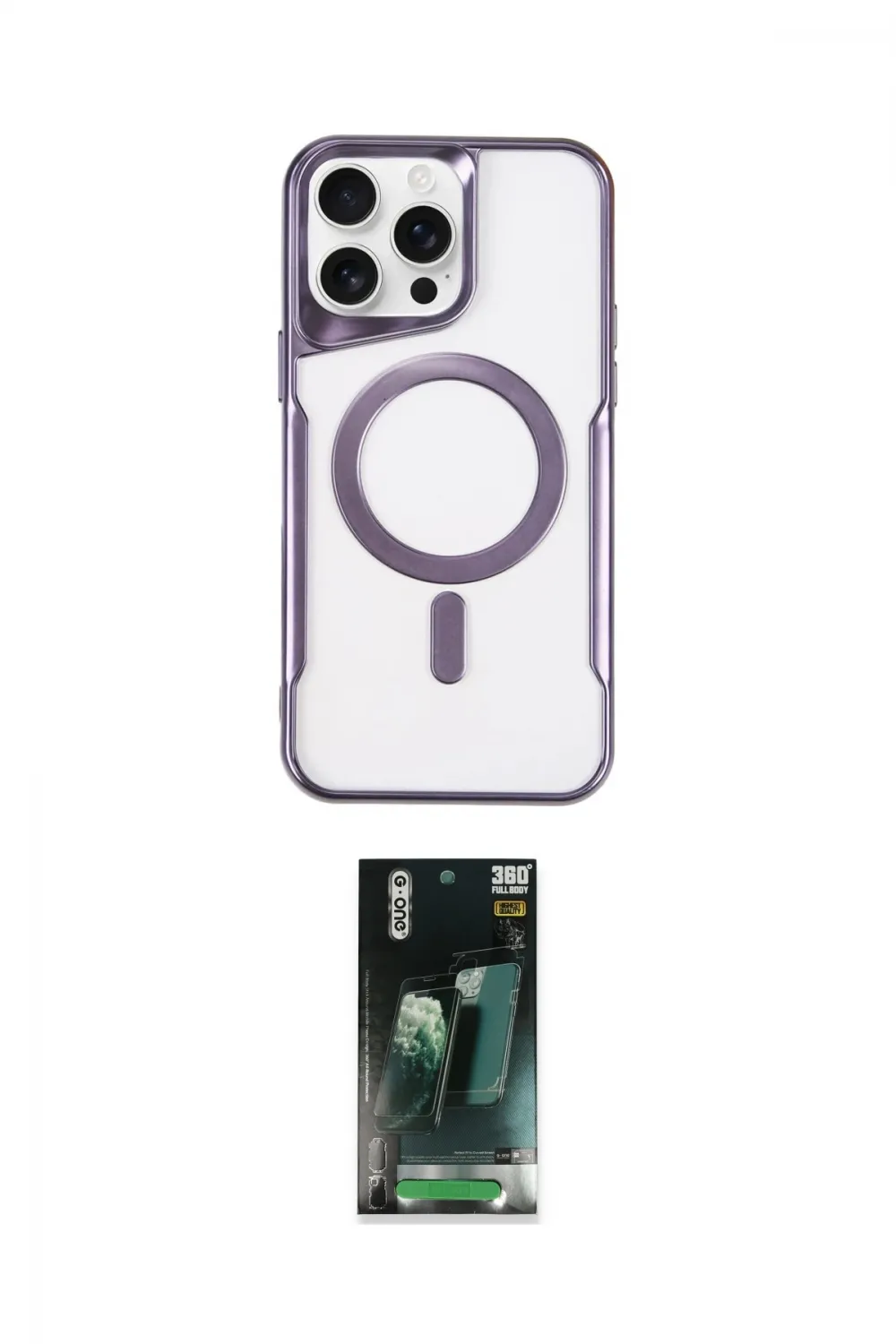ieg™ iPhone 16 Pro Max Kılıf Yadigar Klasik Özel Seri - Siyah 360 Mat Full Body Arka Koruyucu