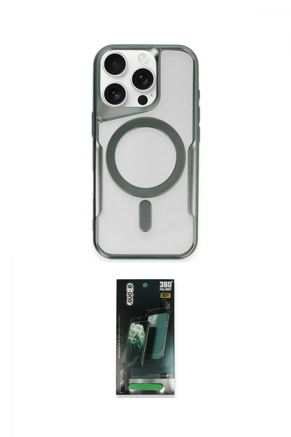 ieg™ iPhone 16 Pro Max Kılıf Yadigar Klasik Özel Seri - Siyah 360 Mat Full Body Arka Koruyucu