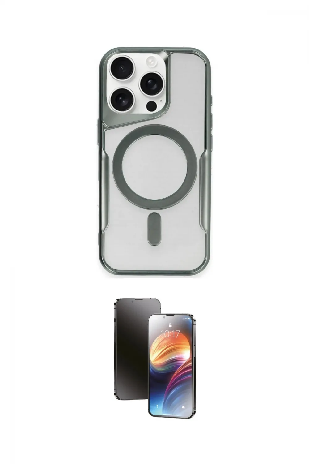 ieg™ iPhone 16 Pro Max Kılıf Yadigar Klasik Özel Seri - Siyah 3D Antistatik Mat Seramik Nano Ekran Koruyucu