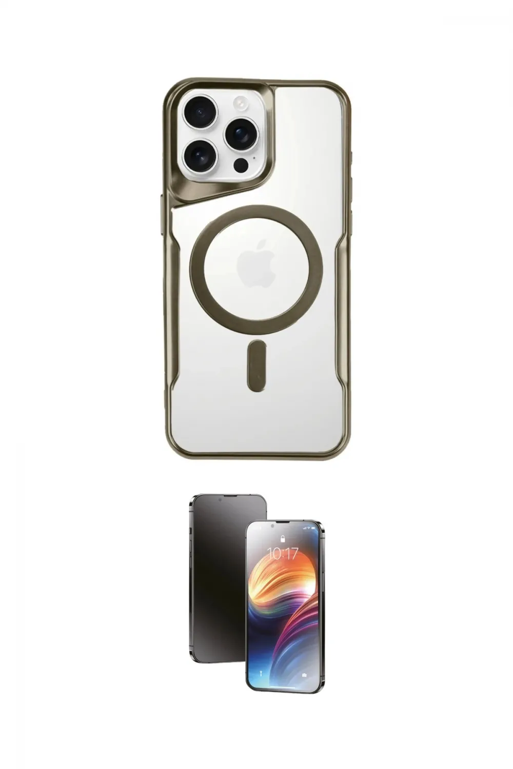 ieg™ iPhone 16 Pro Max Kılıf Yadigar Klasik Özel Seri - Siyah 3D Antistatik Mat Seramik Nano Ekran Koruyucu