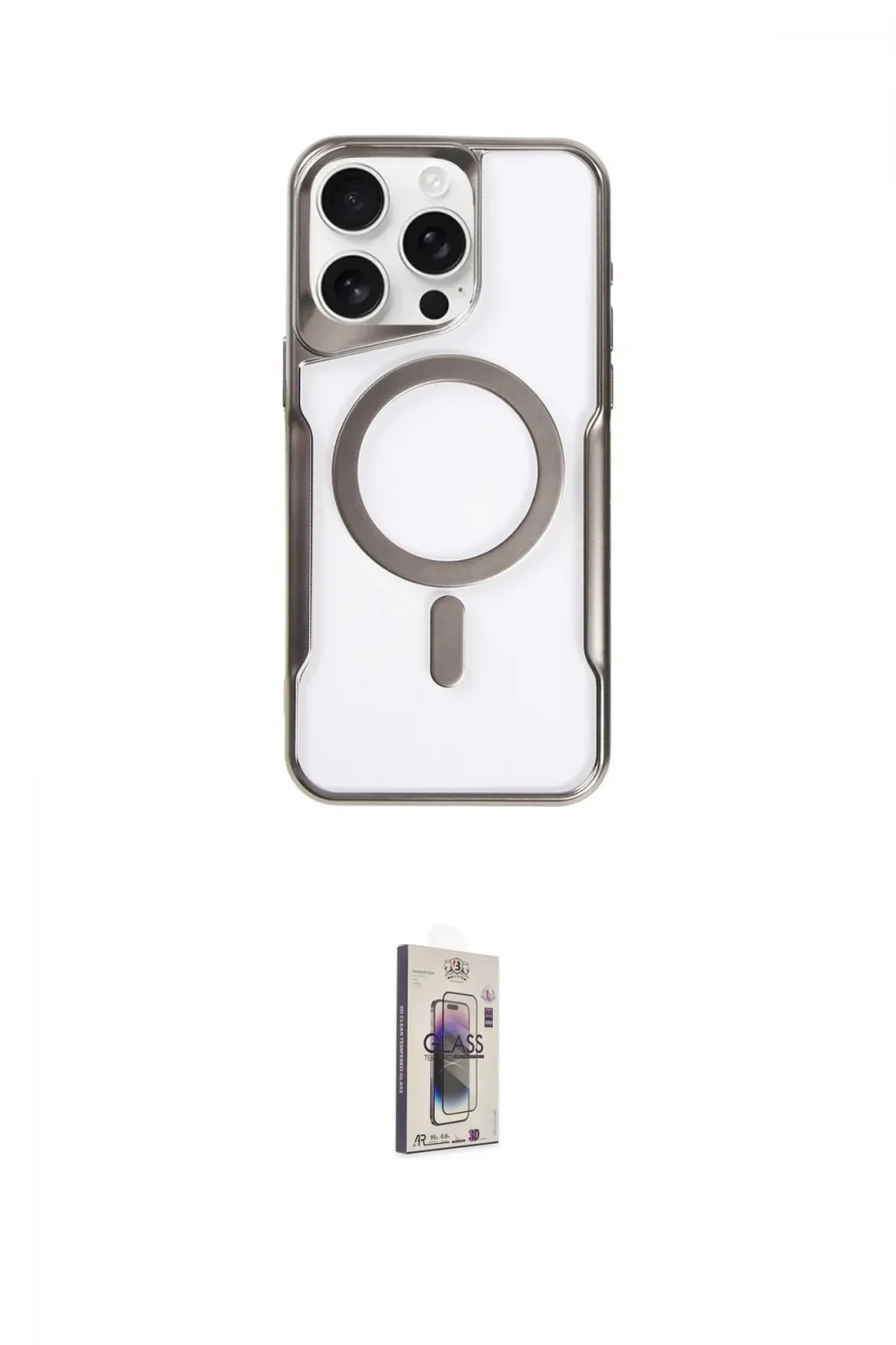 ieg™ iPhone 16 Pro Max Kılıf Yadigar Klasik Özel Seri - Siyah Bilvis 3D Cam Ekran Koruyucu