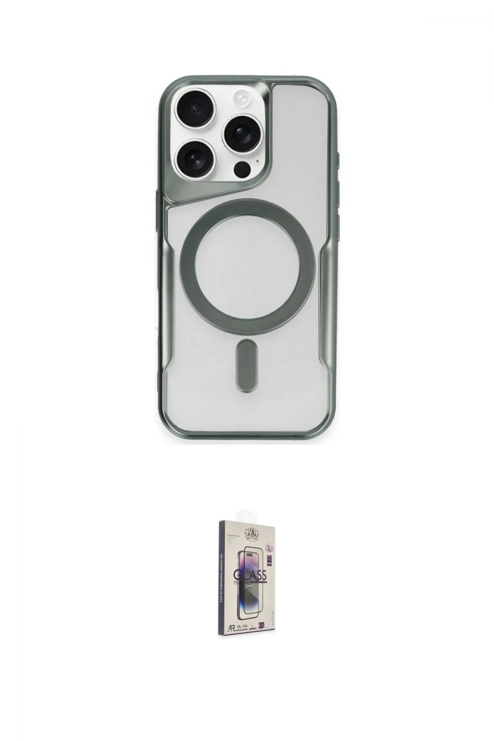 ieg™ iPhone 16 Pro Max Kılıf Yadigar Klasik Özel Seri - Siyah Bilvis 3D Cam Ekran Koruyucu