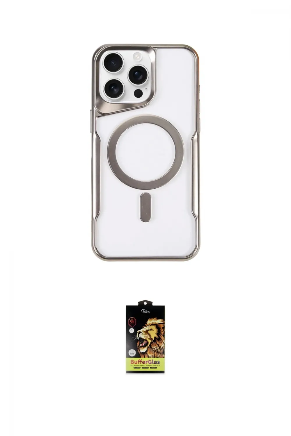 ieg™ iPhone 16 Pro Max Kılıf Yadigar Klasik Özel Seri - Siyah Buffer Cam Ekran Koruyucu