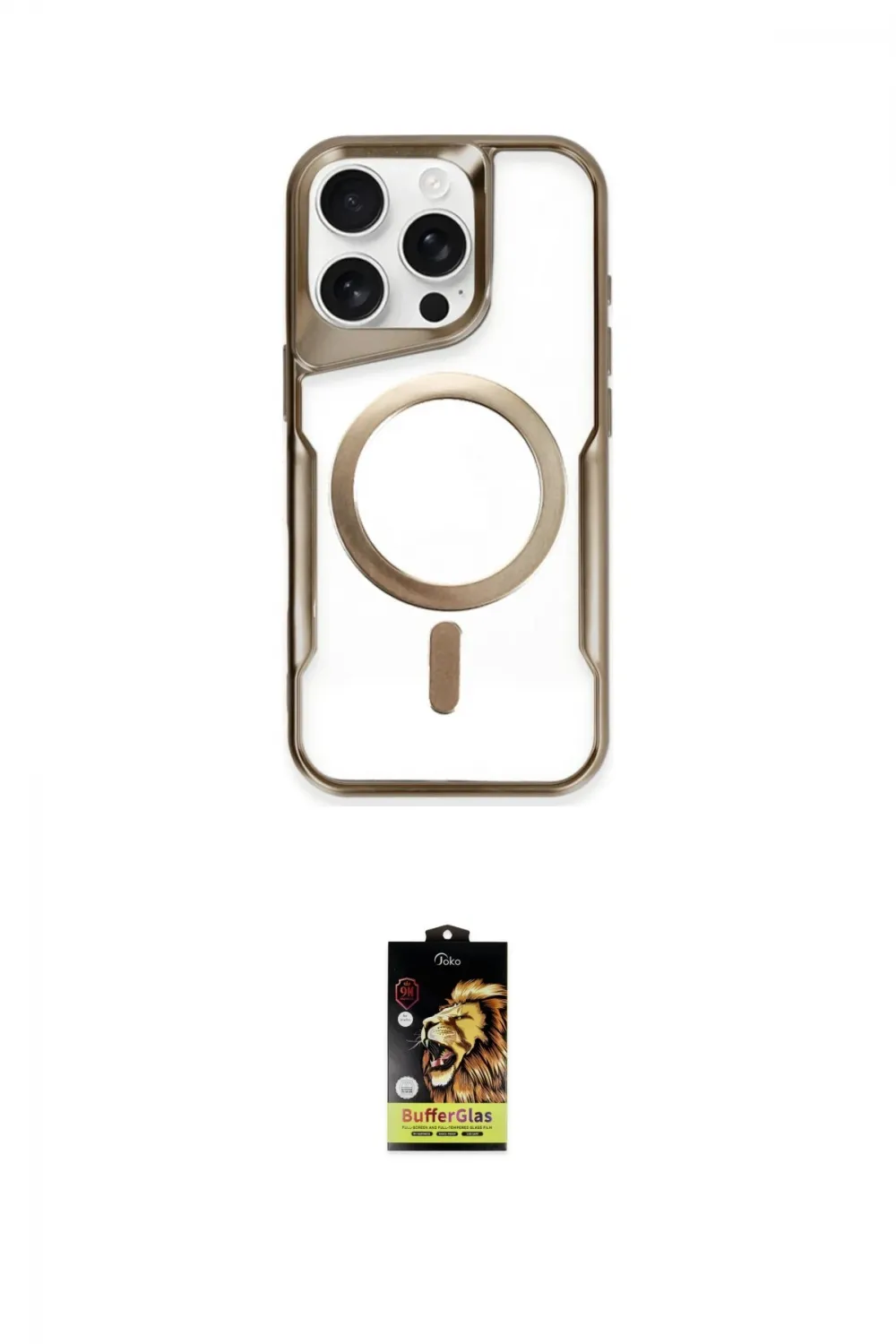 ieg™ iPhone 16 Pro Max Kılıf Yadigar Klasik Özel Seri - Siyah Buffer Cam Ekran Koruyucu