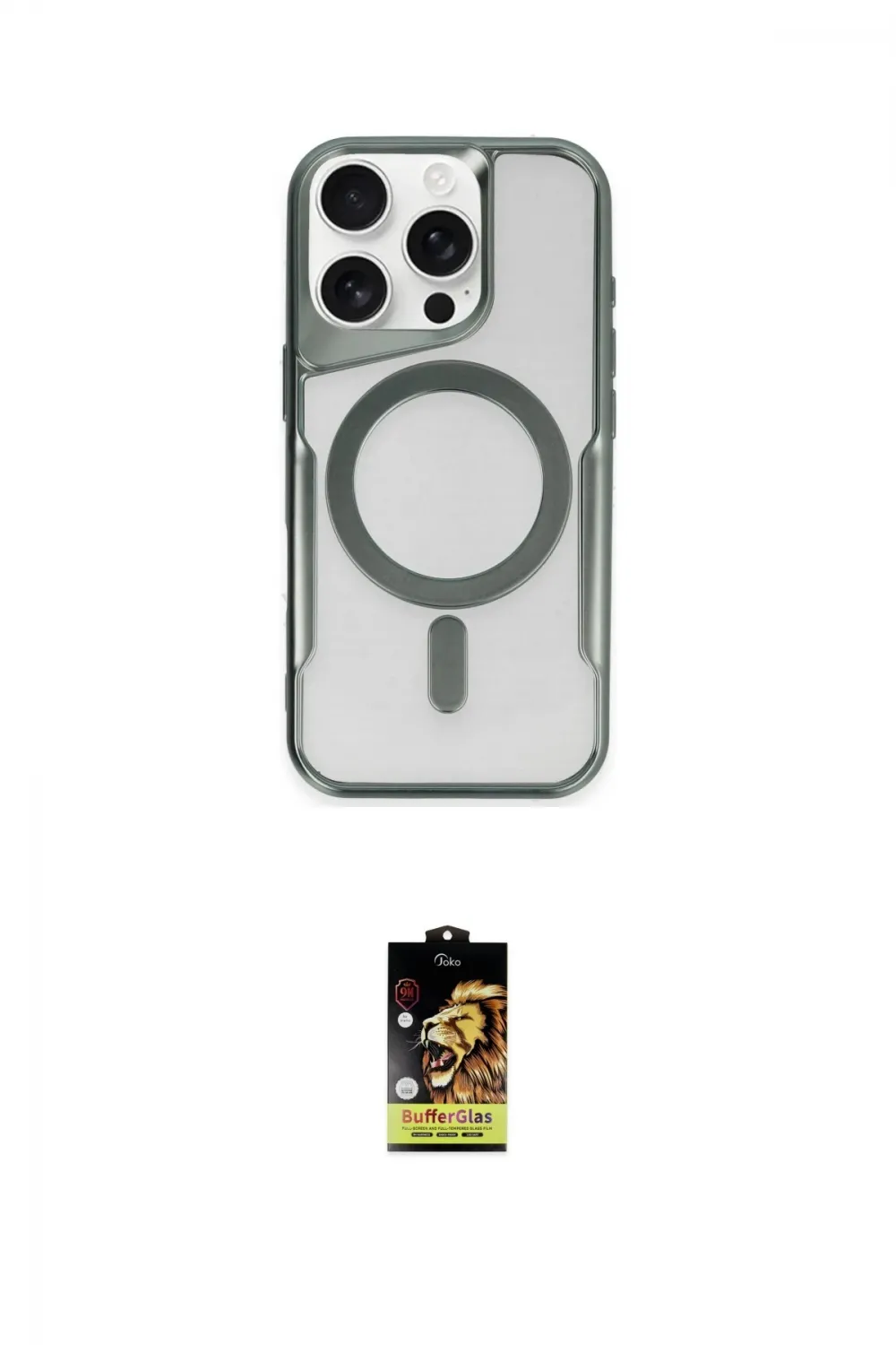 ieg™ iPhone 16 Pro Max Kılıf Yadigar Klasik Özel Seri - Siyah Buffer Cam Ekran Koruyucu