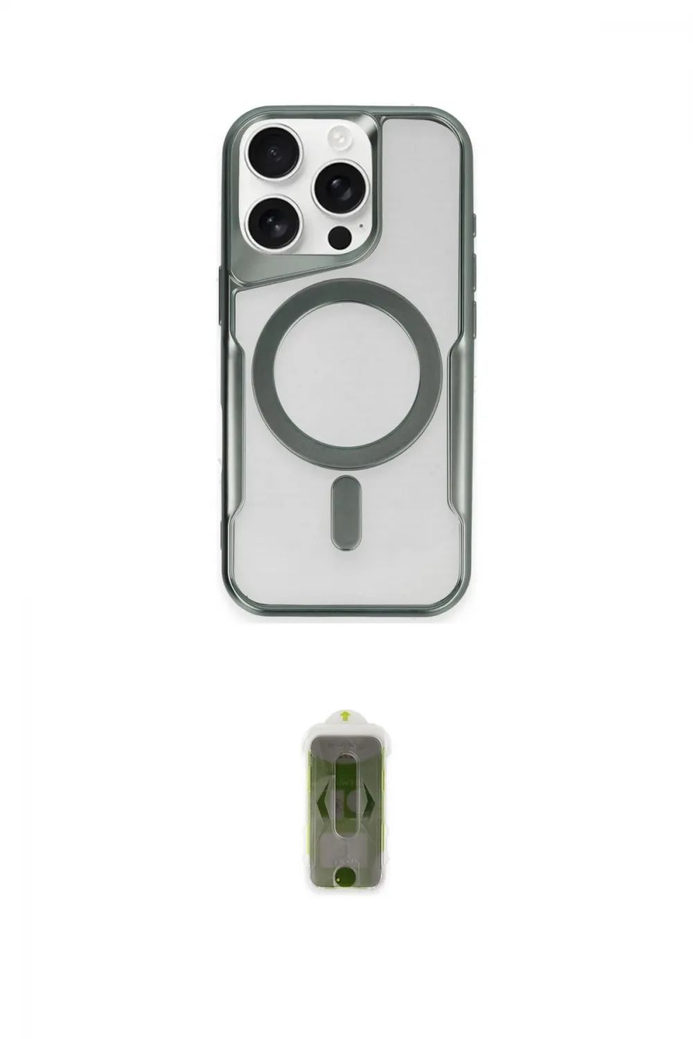 ieg™ iPhone 16 Pro Max Kılıf Yadigar Klasik Özel Seri - Siyah Joko Magic 5D Hayalet Cam