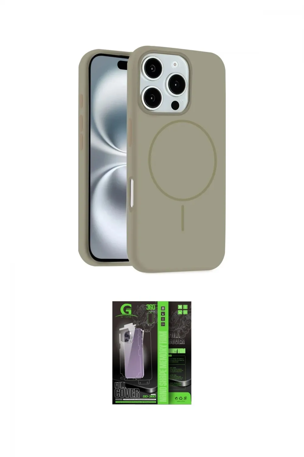 ieg™ iPhone 16 Pro Max Kılıf Yankı Form Serisi - Şeffaf 360 Full Body Arka Koruyucu
