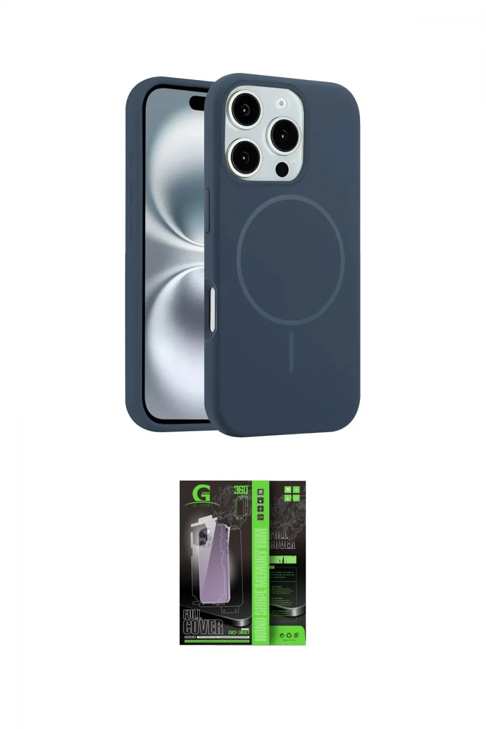 ieg™ iPhone 16 Pro Max Kılıf Yankı Form Serisi - Şeffaf 360 Full Body Arka Koruyucu