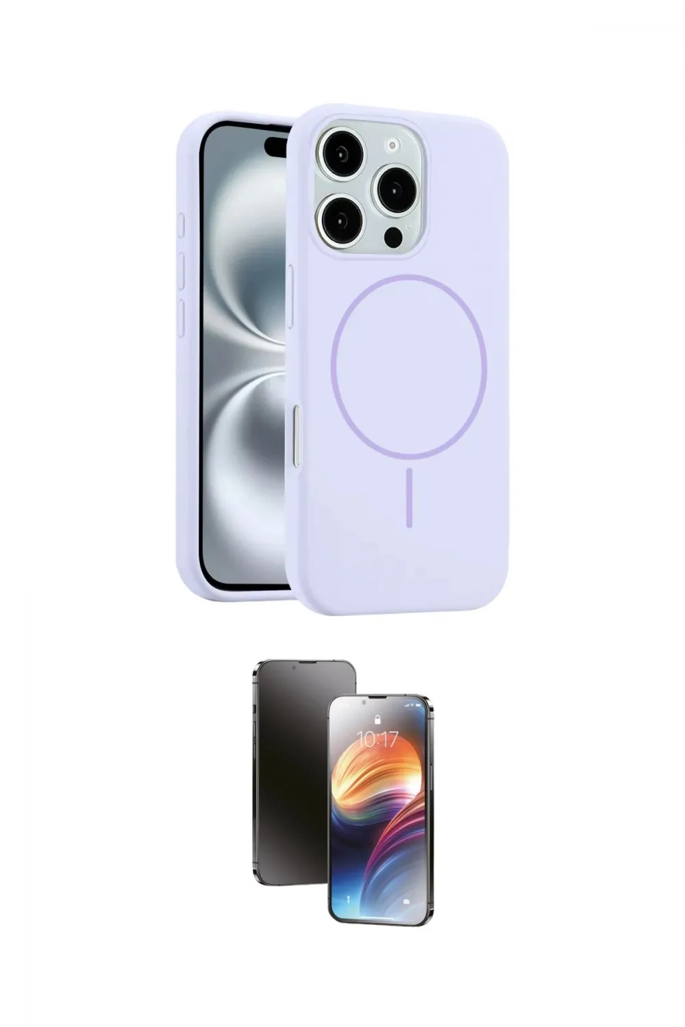 ieg™ iPhone 16 Pro Max Kılıf Yankı Form Serisi - Siyah 3D Antistatik Mat Seramik Nano Ekran Koruyucu
