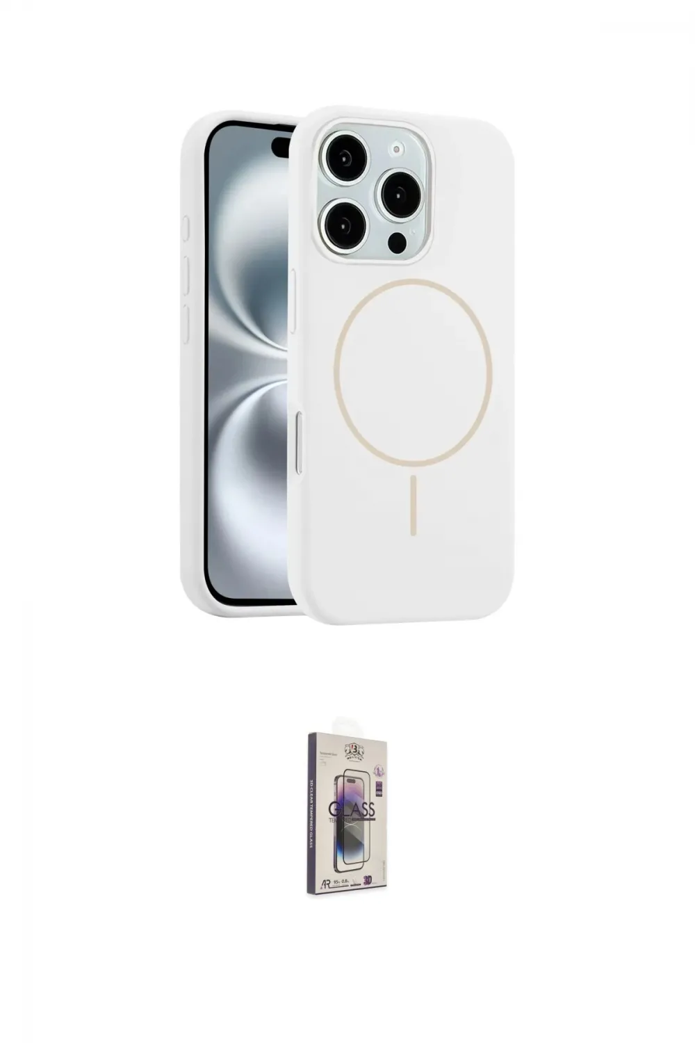 ieg™ iPhone 16 Pro Max Kılıf Yankı Form Serisi - Siyah Bilvis 3D Cam Ekran Koruyucu