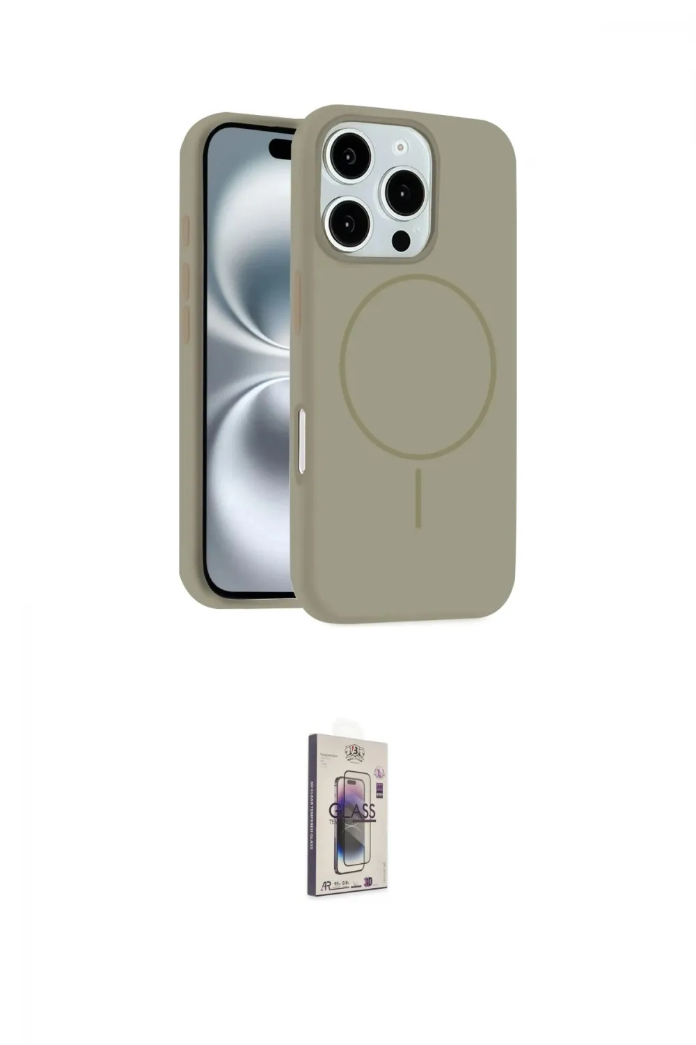 ieg™ iPhone 16 Pro Max Kılıf Yankı Form Serisi - Siyah Bilvis 3D Cam Ekran Koruyucu