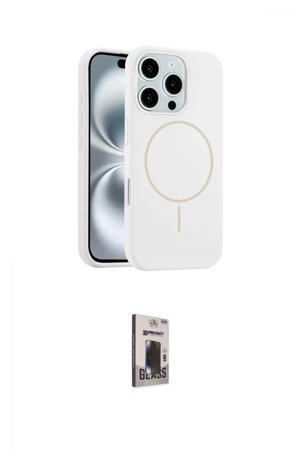 ieg™ iPhone 16 Pro Max Kılıf Yankı Form Serisi - Siyah Bilvis Hayalet Cam Ekran Koruyucu