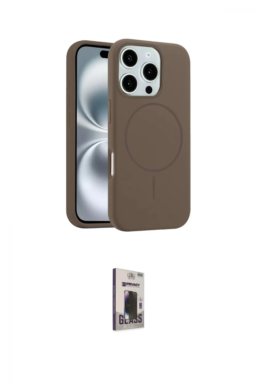ieg™ iPhone 16 Pro Max Kılıf Yankı Form Serisi - Siyah Bilvis Hayalet Cam Ekran Koruyucu