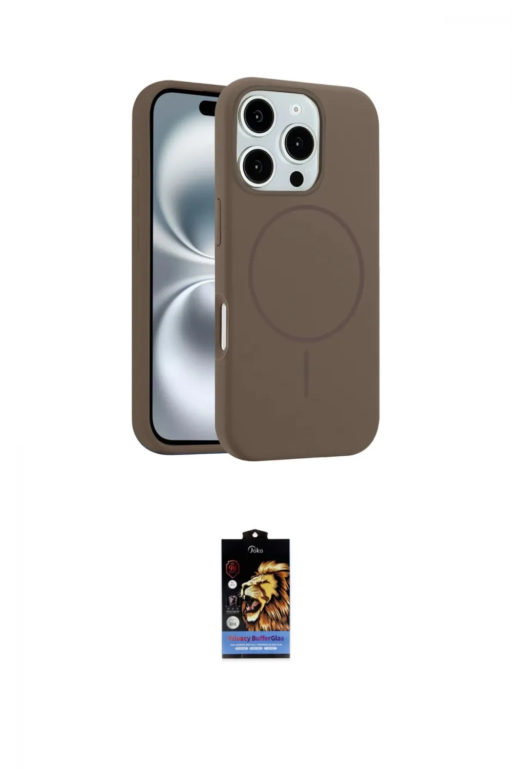 ieg™ iPhone 16 Pro Max Kılıf Yankı Form Serisi - Siyah Buffer Hayalet Cam Ekran Koruyucu