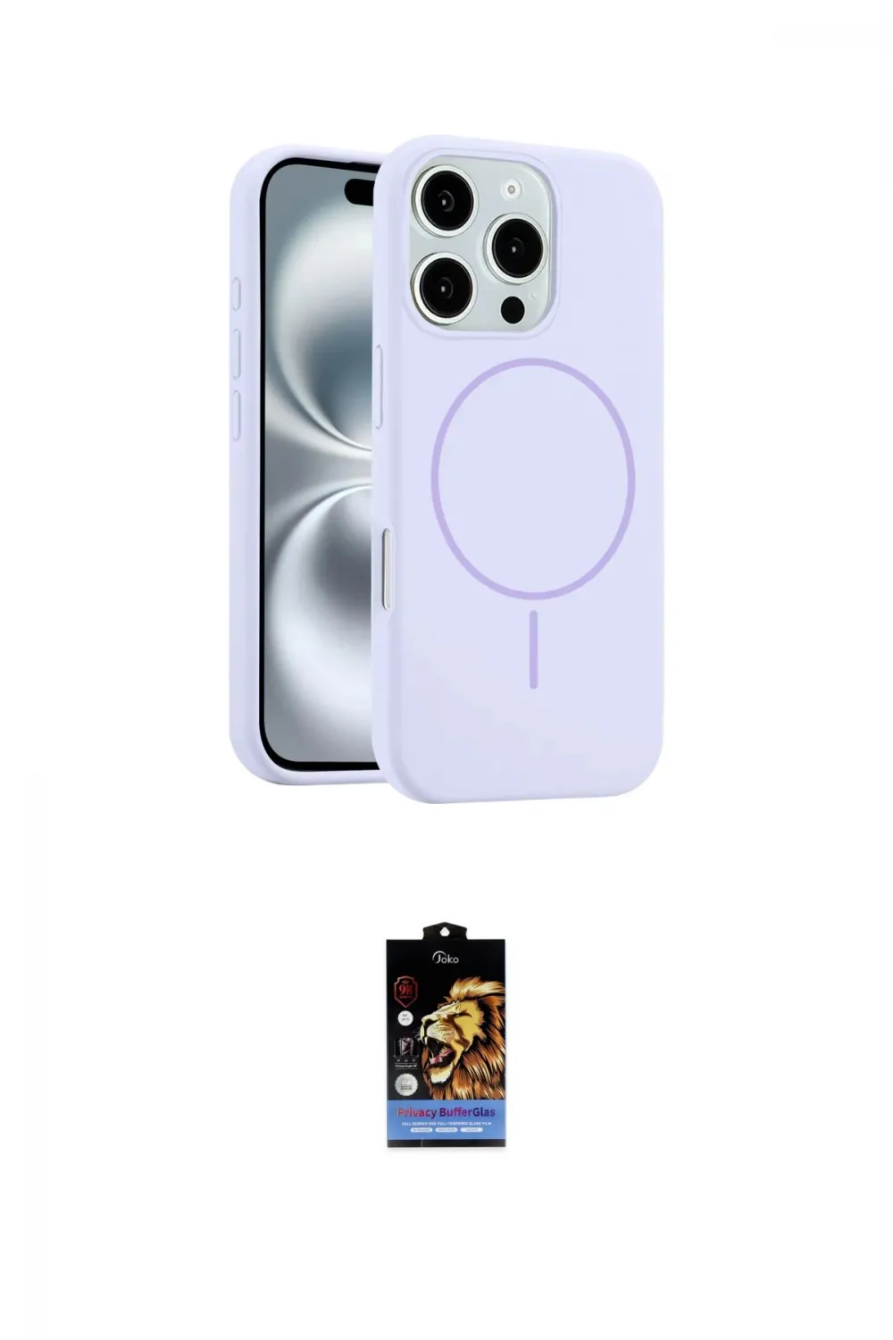 ieg™ iPhone 16 Pro Max Kılıf Yankı Form Serisi - Siyah Buffer Hayalet Cam Ekran Koruyucu