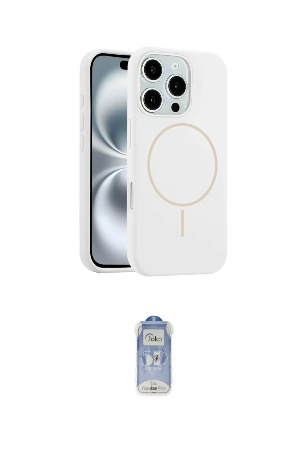 ieg™ iPhone 16 Pro Max Kılıf Yankı Form Serisi - Siyah Joko Magic 5D Cam