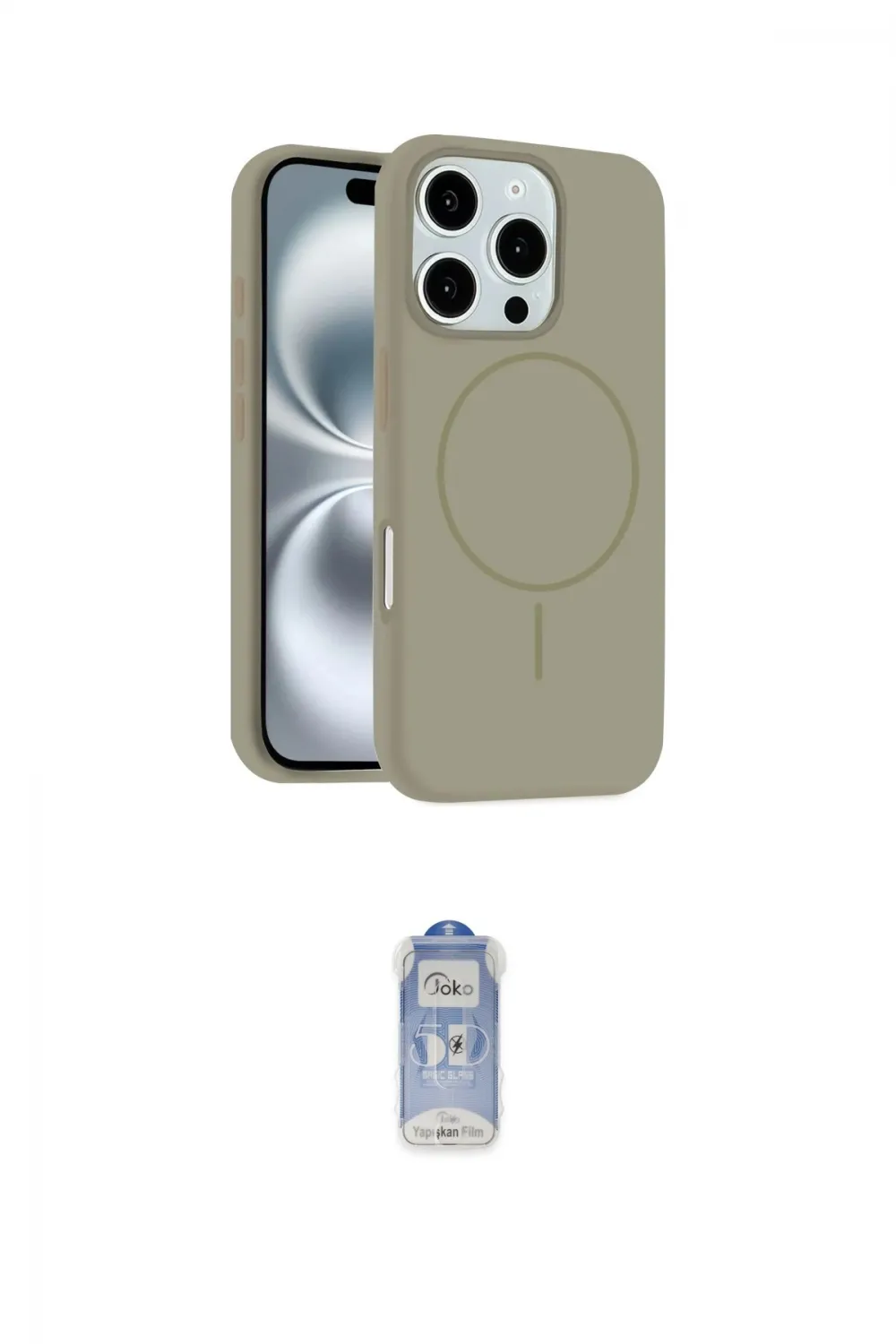 ieg™ iPhone 16 Pro Max Kılıf Yankı Form Serisi - Siyah Joko Magic 5D Cam