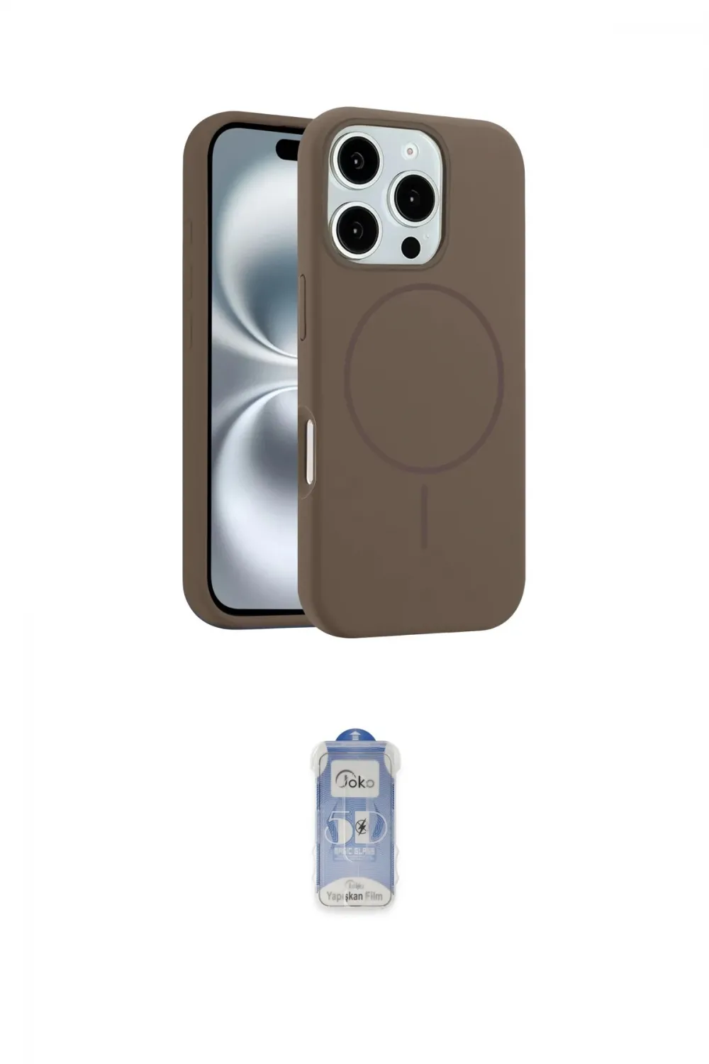 ieg™ iPhone 16 Pro Max Kılıf Yankı Form Serisi - Siyah Joko Magic 5D Cam