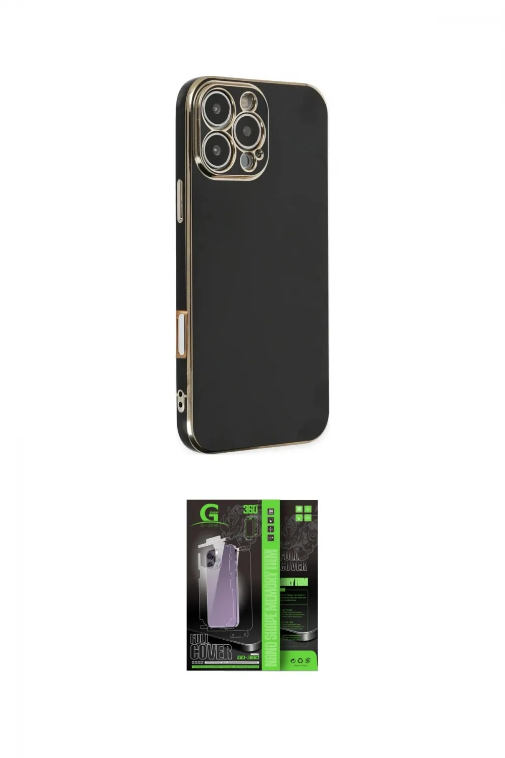 ieg™ iPhone 16 Pro Max Kılıf Yankı Serisi - Şeffaf 360 Full Body Arka Koruyucu