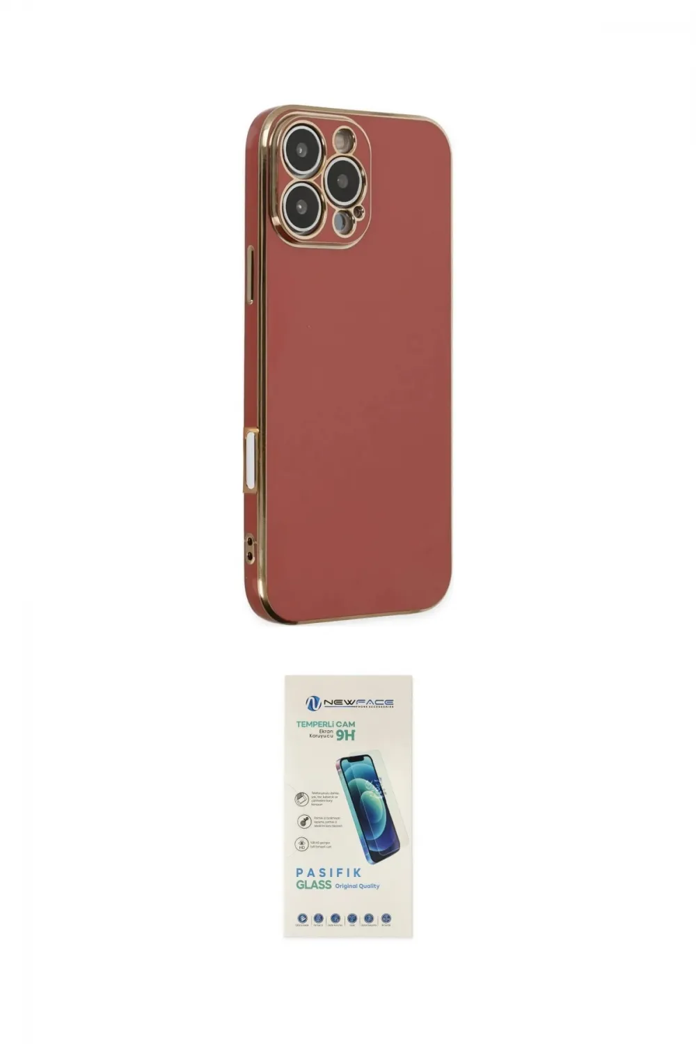 ieg™ iPhone 16 Pro Max Kılıf Yankı Serisi - Şeffaf Pasifik Cam Ekran Koruyucu