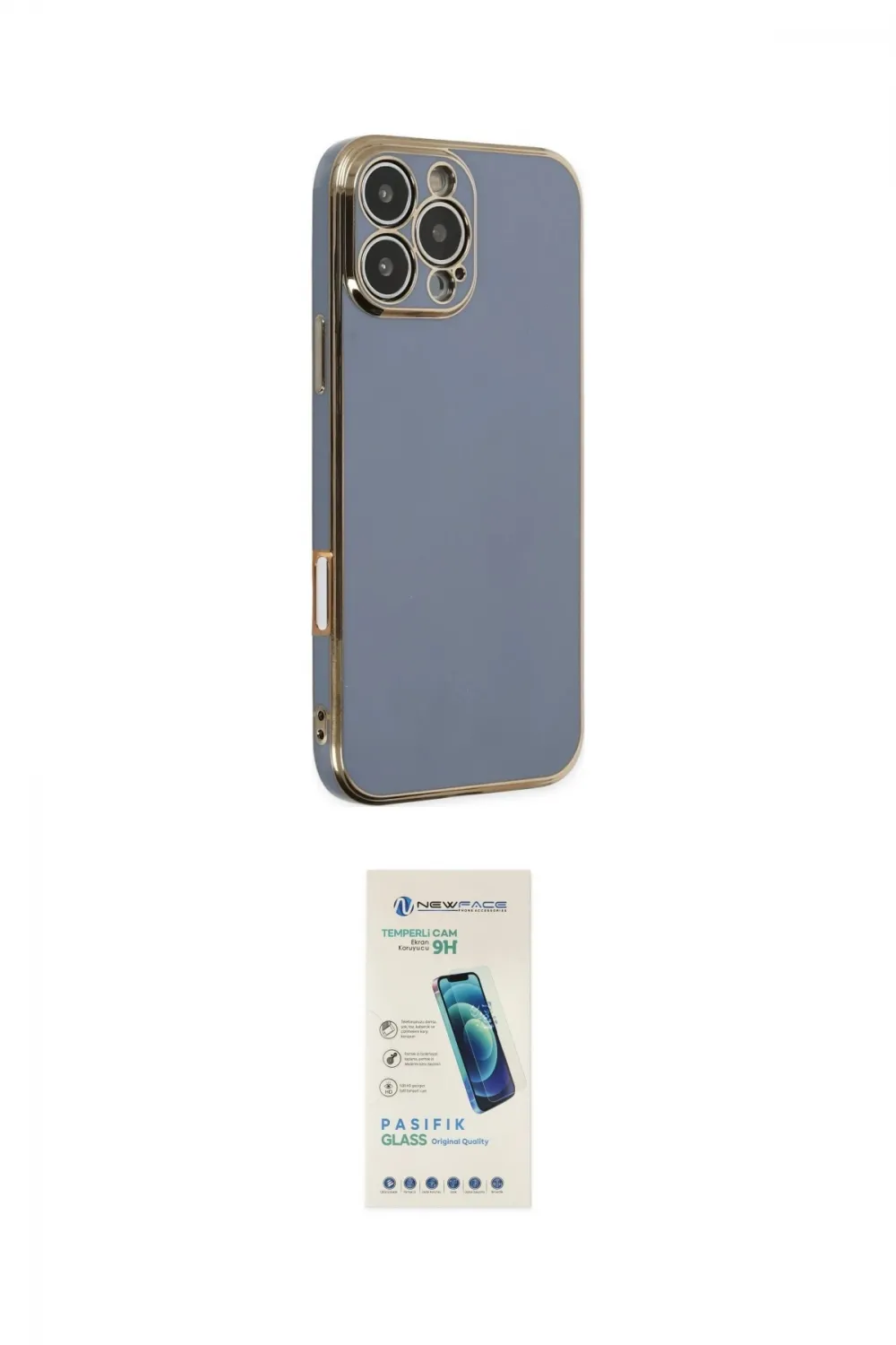 ieg™ iPhone 16 Pro Max Kılıf Yankı Serisi - Şeffaf Pasifik Cam Ekran Koruyucu
