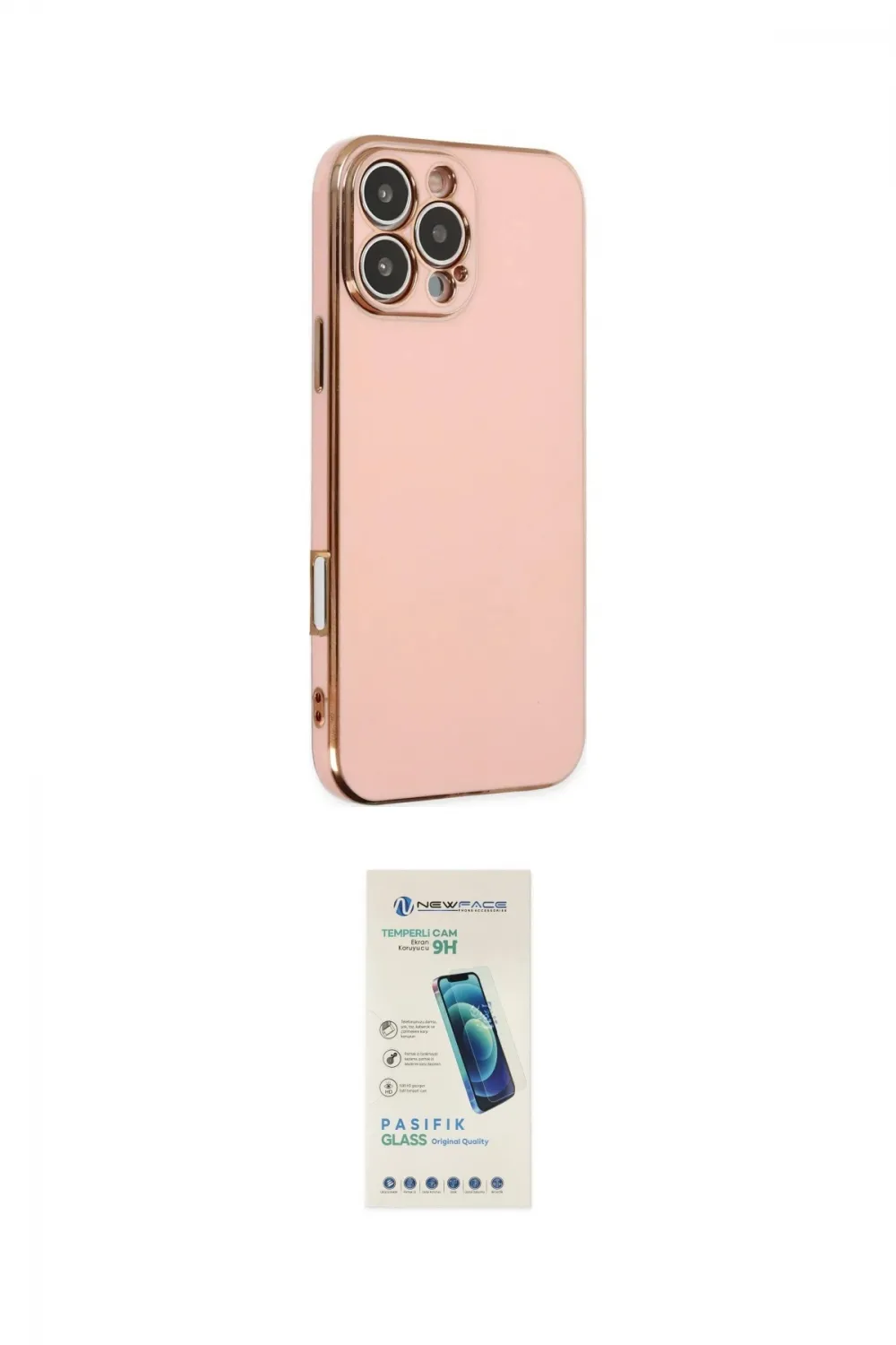 ieg™ iPhone 16 Pro Max Kılıf Yankı Serisi - Şeffaf Pasifik Cam Ekran Koruyucu