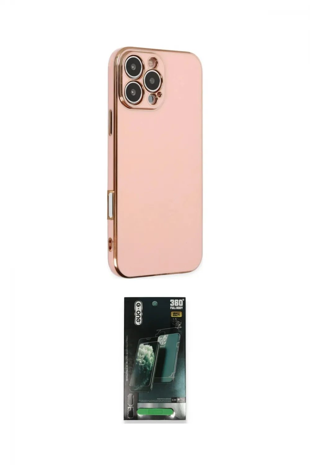 ieg™ iPhone 16 Pro Max Kılıf Yankı Serisi - Siyah 360 Mat Full Body Arka Koruyucu