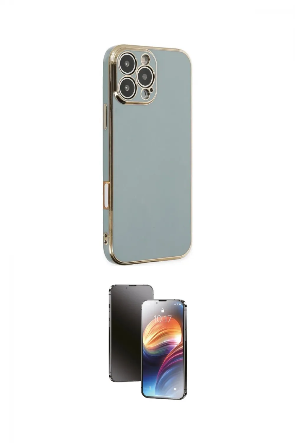 ieg™ iPhone 16 Pro Max Kılıf Yankı Serisi - Siyah 3D Antistatik Mat Seramik Nano Ekran Koruyucu