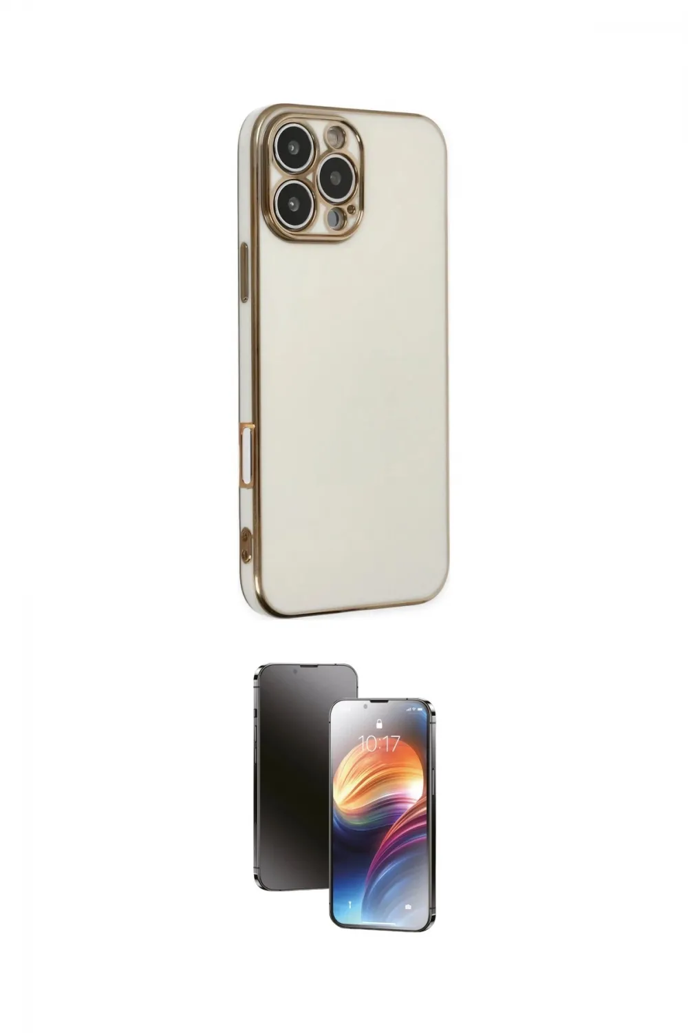 ieg™ iPhone 16 Pro Max Kılıf Yankı Serisi - Siyah 3D Antistatik Mat Seramik Nano Ekran Koruyucu