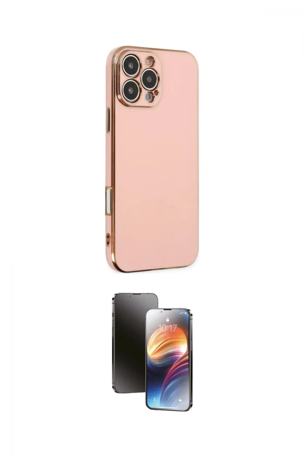 ieg™ iPhone 16 Pro Max Kılıf Yankı Serisi - Siyah 3D Antistatik Mat Seramik Nano Ekran Koruyucu