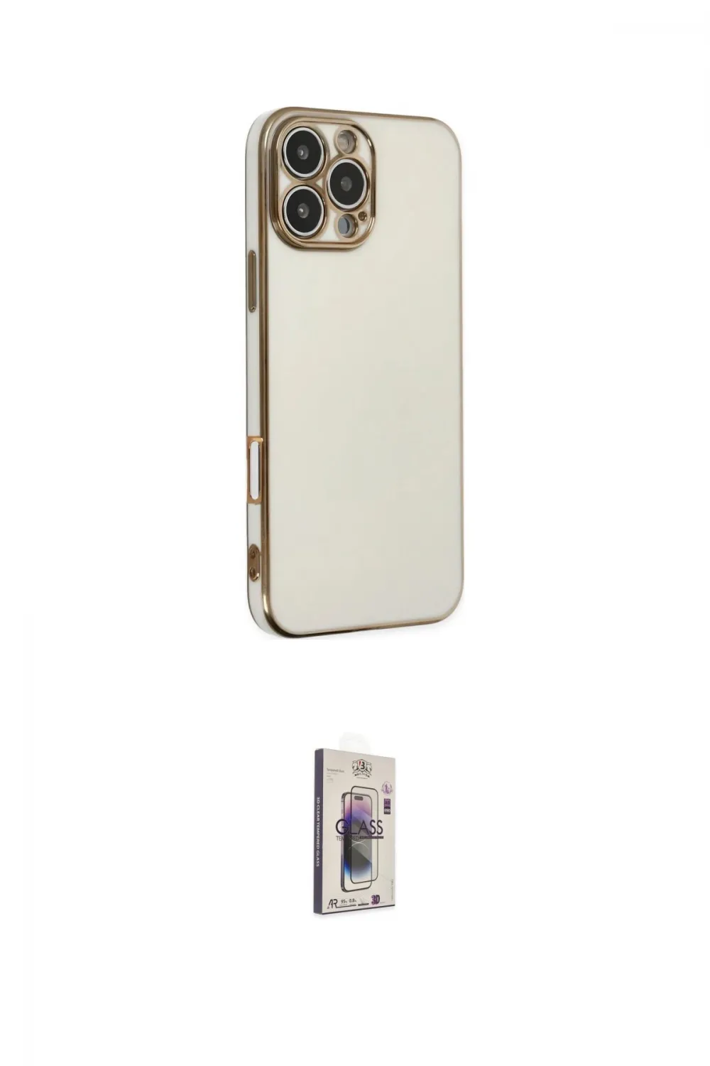 ieg™ iPhone 16 Pro Max Kılıf Yankı Serisi - Siyah Bilvis 3D Cam Ekran Koruyucu