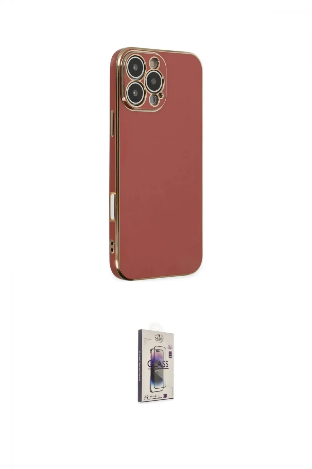 ieg™ iPhone 16 Pro Max Kılıf Yankı Serisi - Siyah Bilvis 3D Cam Ekran Koruyucu