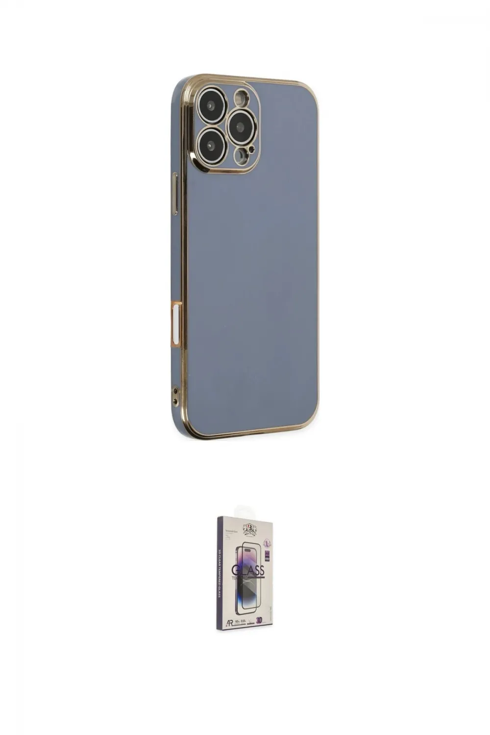 ieg™ iPhone 16 Pro Max Kılıf Yankı Serisi - Siyah Bilvis 3D Cam Ekran Koruyucu