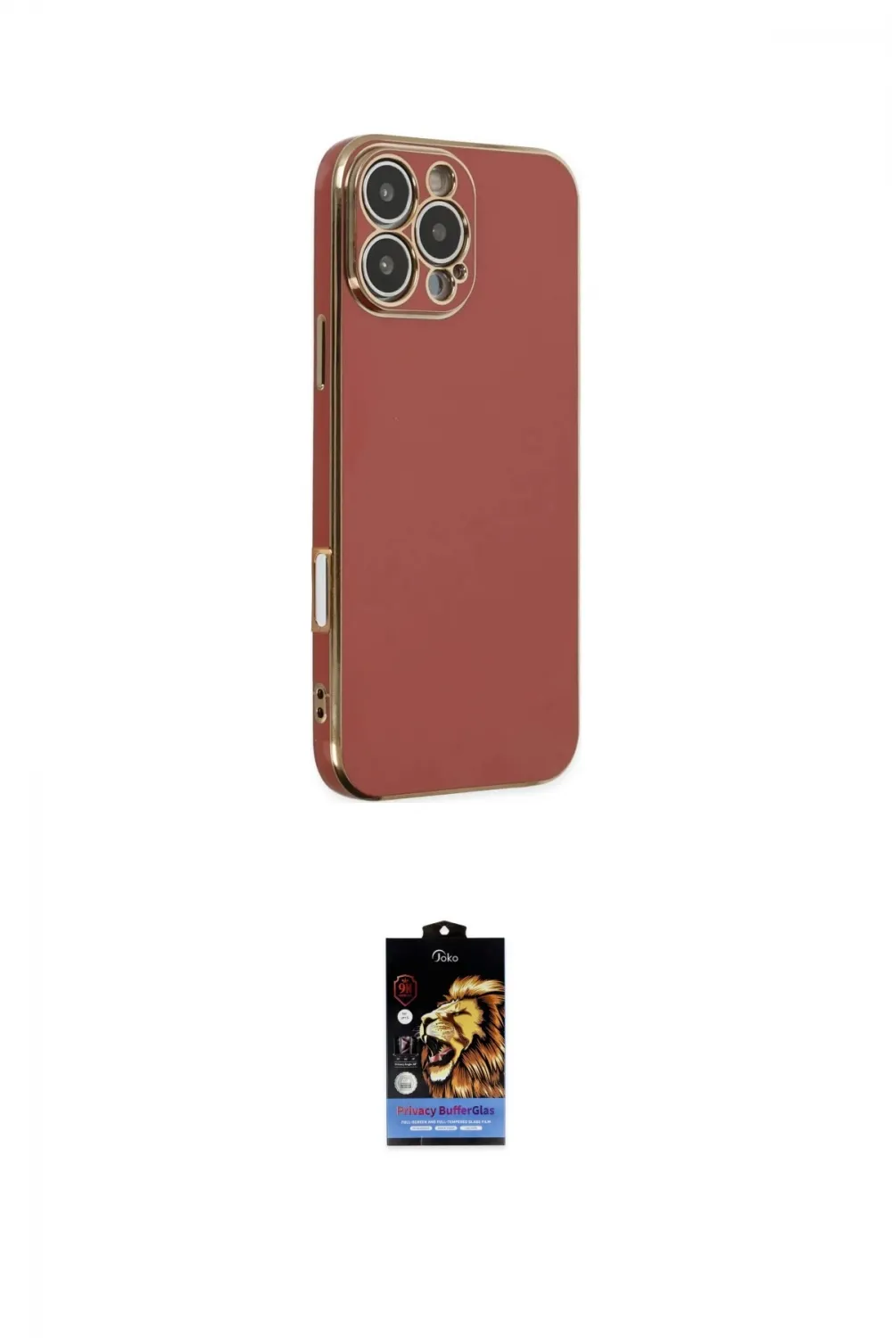 ieg™ iPhone 16 Pro Max Kılıf Yankı Serisi - Siyah Buffer Hayalet Cam Ekran Koruyucu