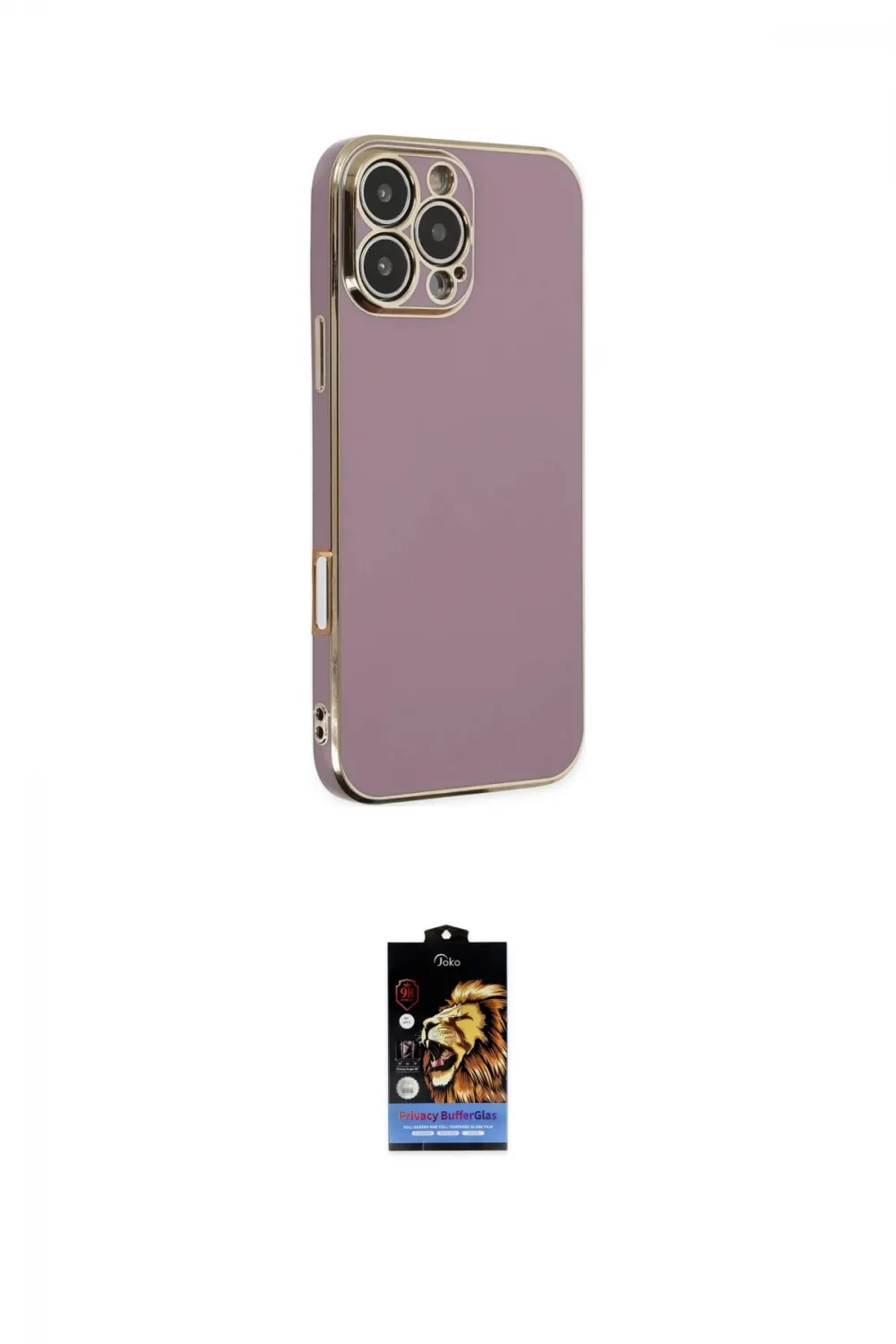 ieg™ iPhone 16 Pro Max Kılıf Yankı Serisi - Siyah Buffer Hayalet Cam Ekran Koruyucu