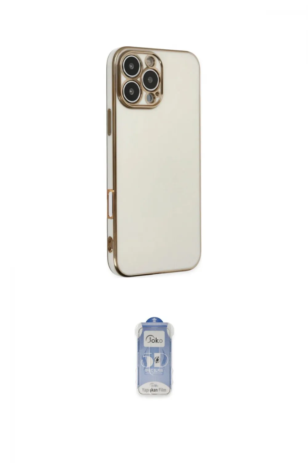 ieg™ iPhone 16 Pro Max Kılıf Yankı Serisi - Siyah Joko Magic 5D Cam