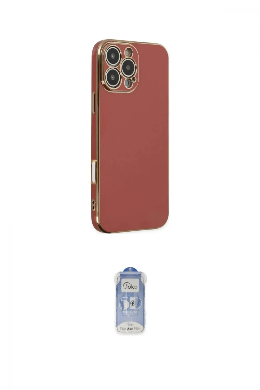 ieg™ iPhone 16 Pro Max Kılıf Yankı Serisi - Siyah Joko Magic 5D Cam