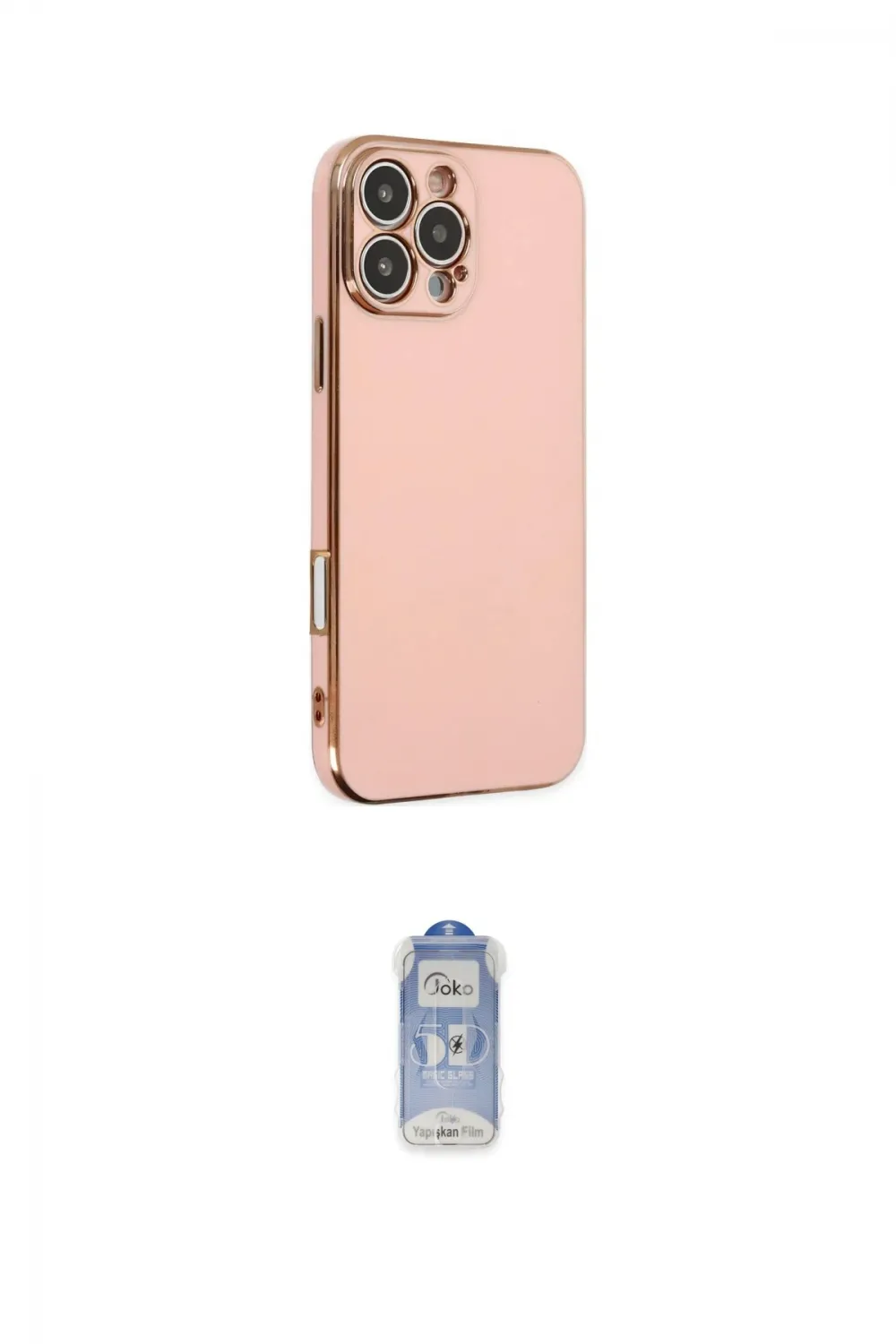 ieg™ iPhone 16 Pro Max Kılıf Yankı Serisi - Siyah Joko Magic 5D Cam
