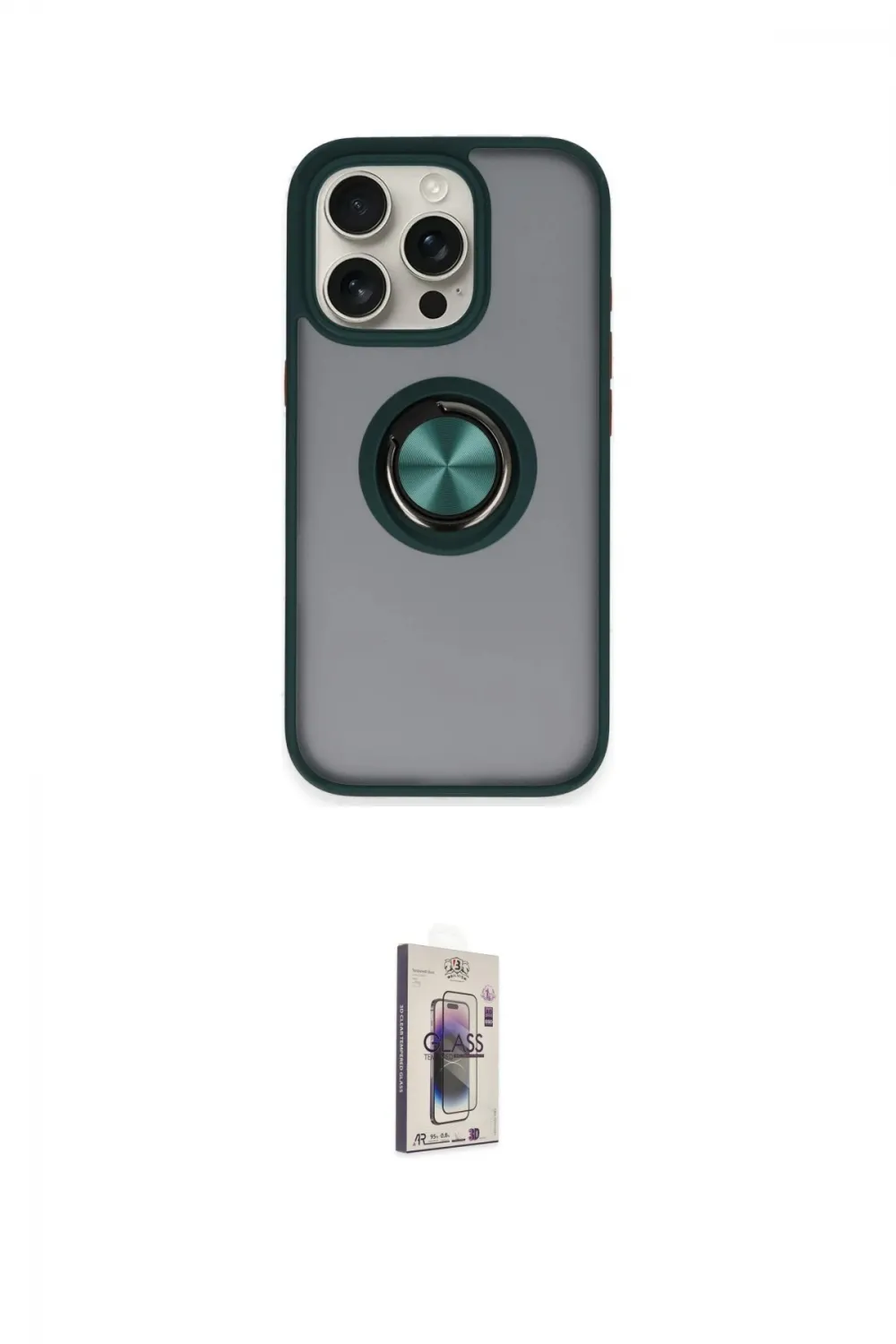 ieg™ iPhone 16 Pro Max Kılıf Yörünge Çizgi - Siyah Bilvis 3D Cam Ekran Koruyucu
