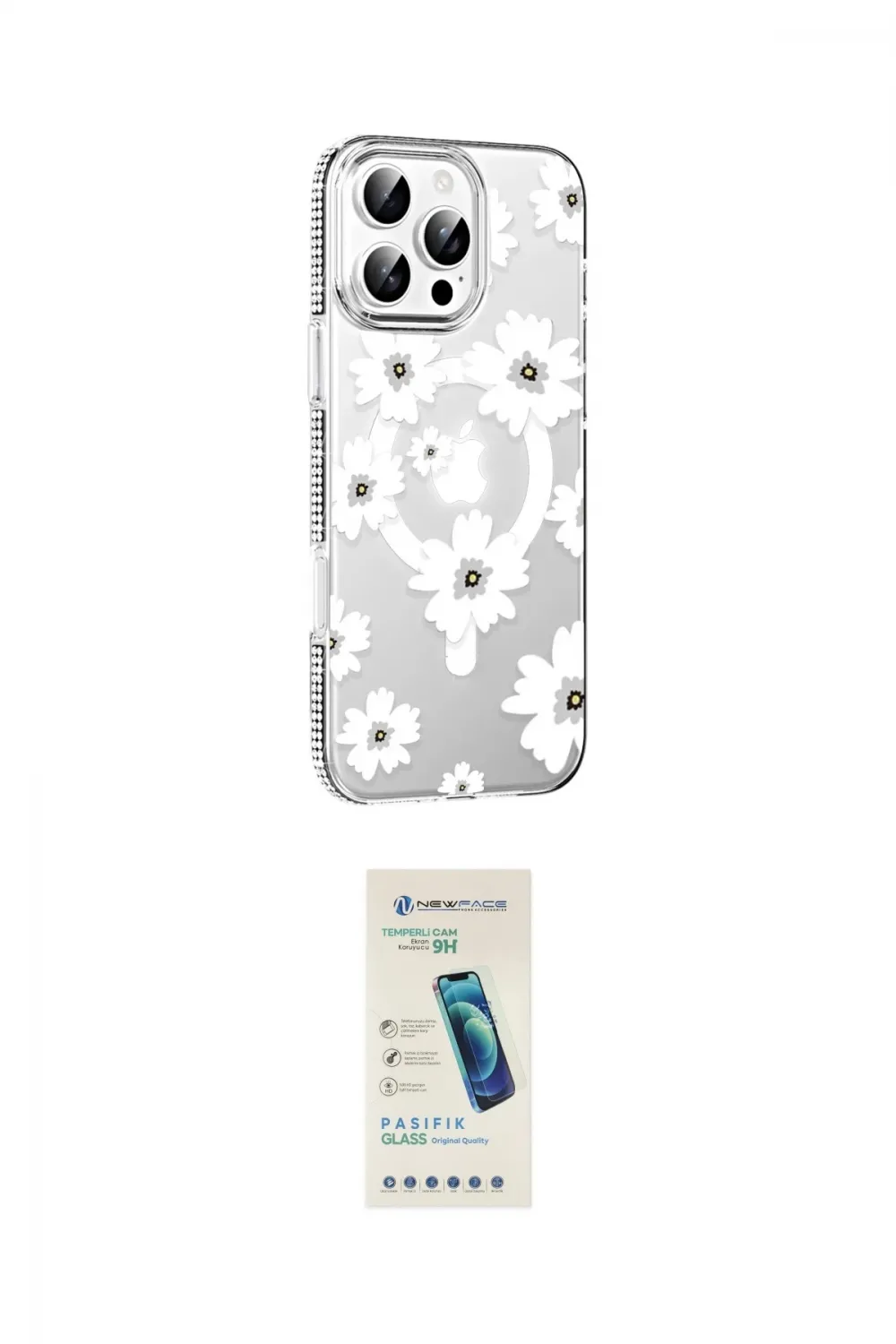 ieg™ iPhone 16 Pro Max Kılıf Yörünge Işık Prime - Şeffaf Pasifik Cam Ekran Koruyucu