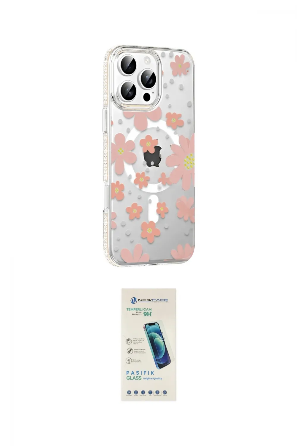 ieg™ iPhone 16 Pro Max Kılıf Yörünge Işık Prime - Şeffaf Pasifik Cam Ekran Koruyucu