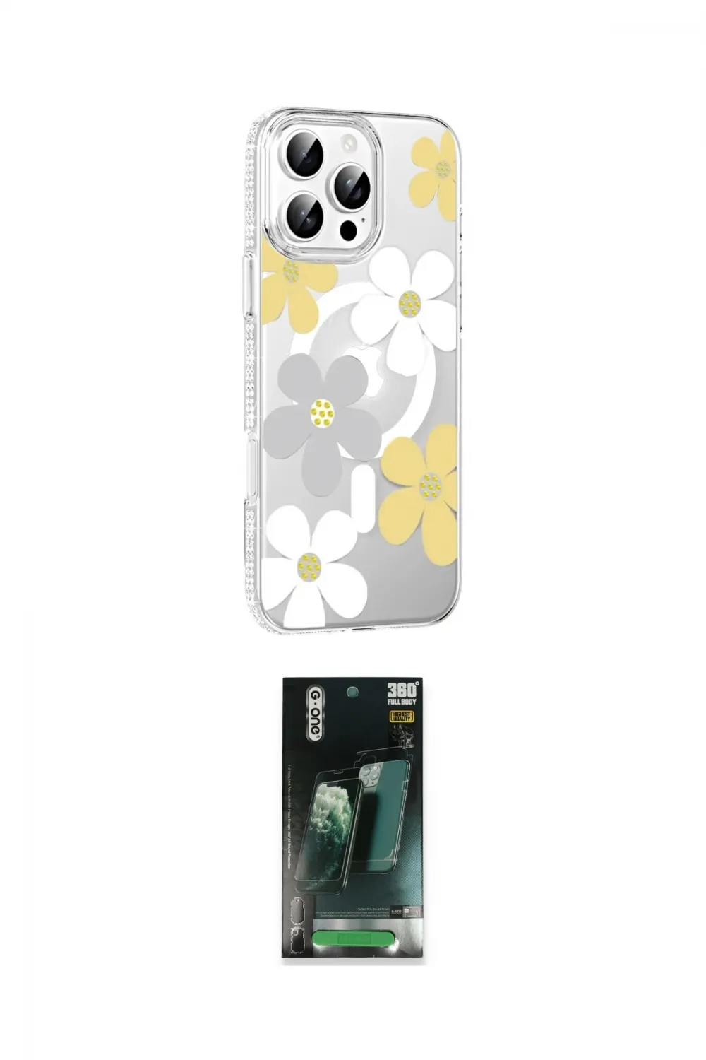 ieg™ iPhone 16 Pro Max Kılıf Yörünge Işık Prime - Siyah 360 Mat Full Body Arka Koruyucu