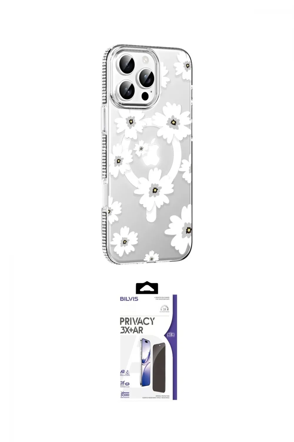 ieg™ iPhone 16 Pro Max Kılıf Yörünge Işık Prime - Siyah Bilvis 3X AR Hayalet Cam Ekran Koruyucu
