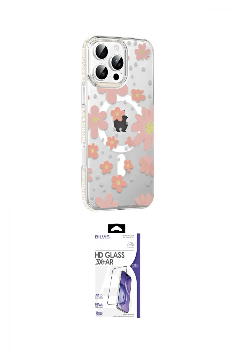 ieg™ iPhone 16 Pro Max Kılıf Yörünge Işık Prime - Siyah Bilvis 3X AR HD Cam Ekran Koruyucu