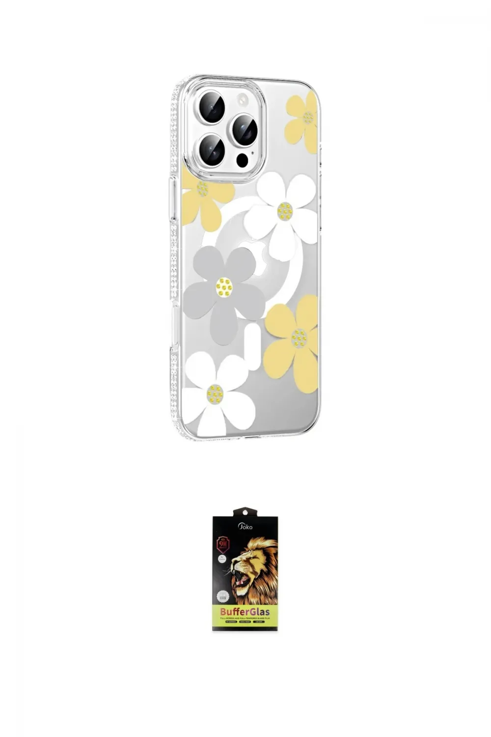 ieg™ iPhone 16 Pro Max Kılıf Yörünge Işık Prime - Siyah Buffer Cam Ekran Koruyucu